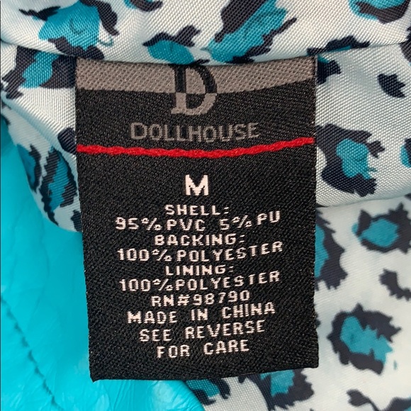 Dollhouse teal button cropped jacket Med - Picture 4 of 7